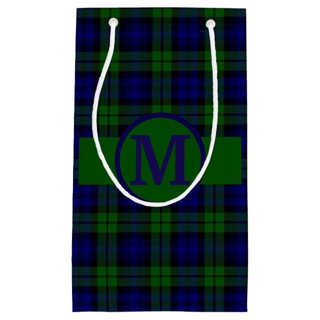 Petit Sac Cadeau Tartan plaqué Black Watch Personnaliser (Devant)