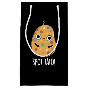 Petit Sac Cadeau Tatouage à tache drôle Pun de pomme de terre foncé
