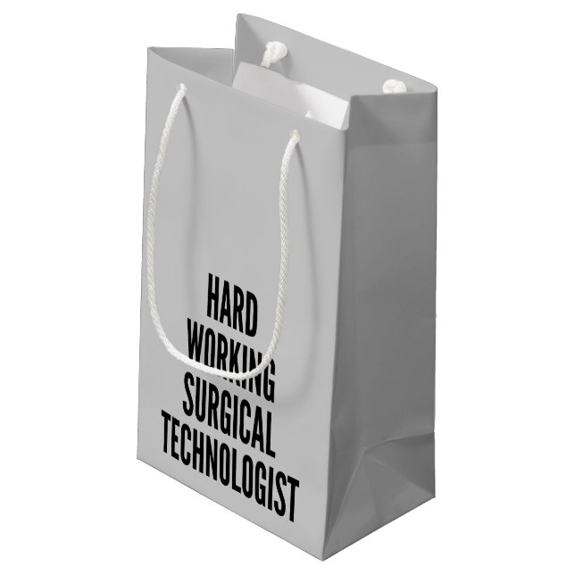 Petit Sac Cadeau Technologue chirurgical à travail difficile (Dos Angle)