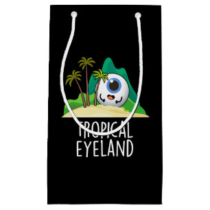 Petit Sac Cadeau Terre d'Yeux Tropicale Île Drôle de Blague Fond So
