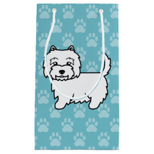 Petit Sac Cadeau Terrier blanc West Highland Chien de dessin animé