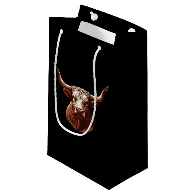 Petit Sac Cadeau Texas Longhorn (Devant Angle)