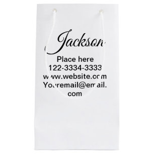 Petit Sac Cadeau Texte simple minimal ajoutez votre nom lieu ville