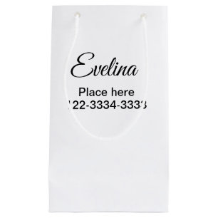 Petit Sac Cadeau Texte simple minimal ajoutez votre nom lieu ville