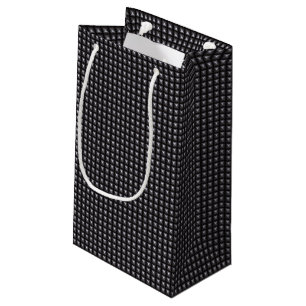 Petit Sac Cadeau Texture en acier cloutée