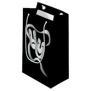 Petit Sac Cadeau Théâtre Masque Comédie Tragédie Black Blanc SG