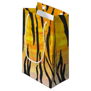 Petit Sac Cadeau Tiger noir et orange