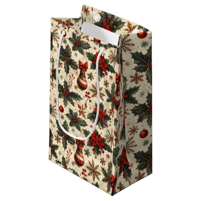 Petit Sac Cadeau Timeless Christmas (Devant Angle)