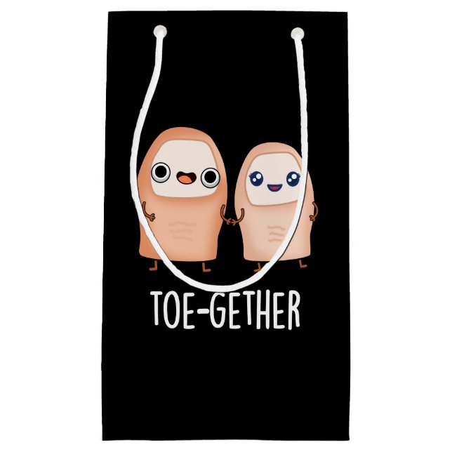 Petit Sac Cadeau Toe-gether Funny BIg Toe Pun Dark BG (Devant)