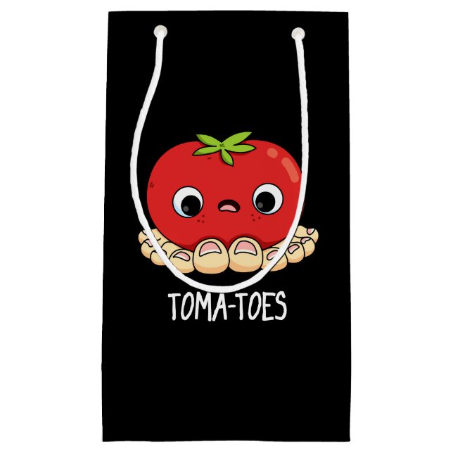Petit Sac Cadeau Tomate drôle orteils avec orteils pistolet noir BG (Devant)