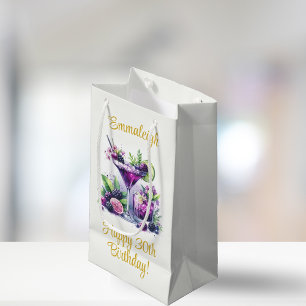 Petit Sac Cadeau Tons de violet : Un Bassin d'Anniversaire Bleu-Vio