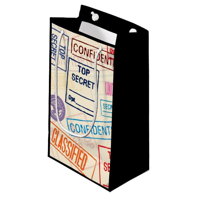 Petit Sac Cadeau Top secret - gardez (Devant Angle)