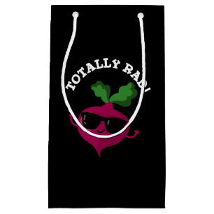 Petit Sac Cadeau Totalement Rad Funny Veggie Radish Pun Dark BG