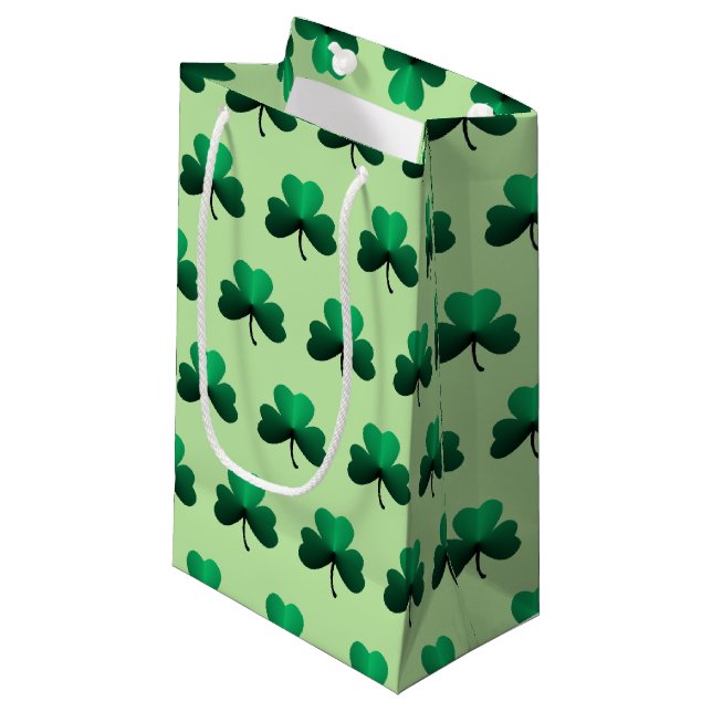 Petit Sac Cadeau Trèfle (Devant Angle)