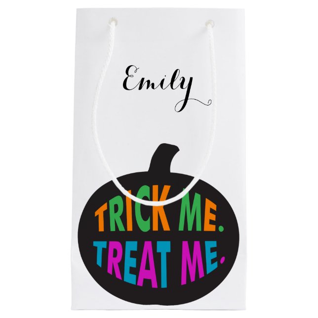 Petit Sac Cadeau Trick Me Treat Me Multi-Color (Devant)