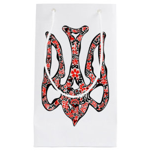 Petit Sac Cadeau Trident de l'emblème national ukrainien tryzub sty