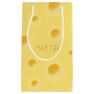 Petit Sac Cadeau Trop Cheesy ! Fromage suisse personnalisé Petit