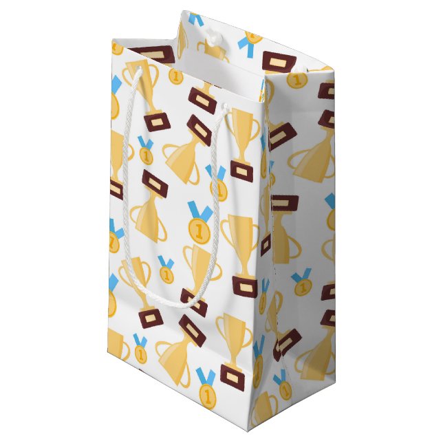 Petit Sac Cadeau Trophée du gagnant cool carrelé  (Devant Angle)