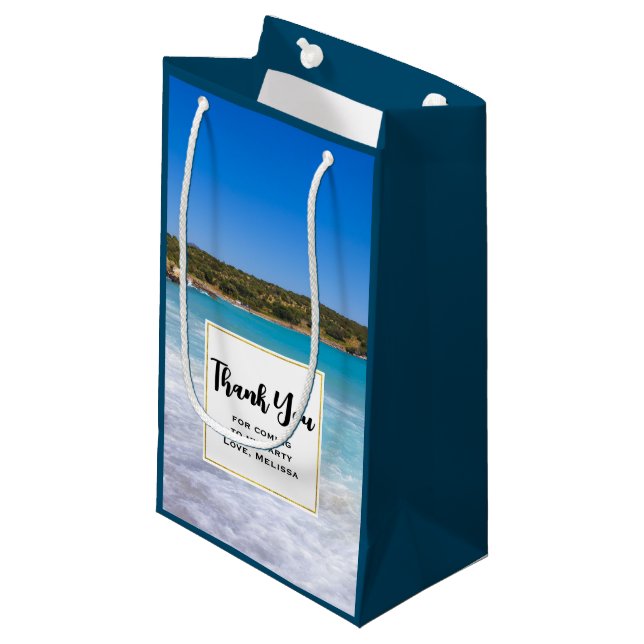 Petit Sac Cadeau Tropical Beach Island Paradise Party Merci (Devant Angle)