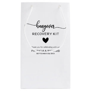 Petit Sac Cadeau Trousse de lendemain de mariage Modern Heart Minim