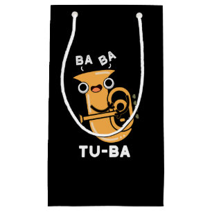 Petit Sac Cadeau Tu-ba Drôles de jeux de mots sur le tuba fond somb