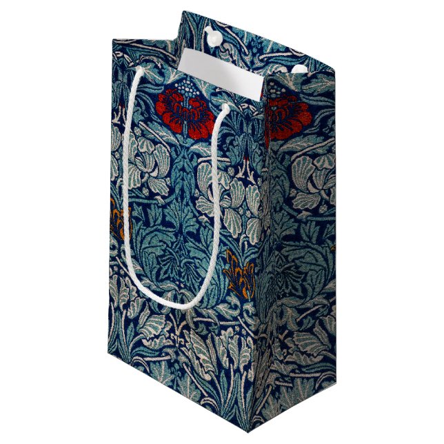 Petit Sac Cadeau Tulip et Rose, William Morris (Devant Angle)
