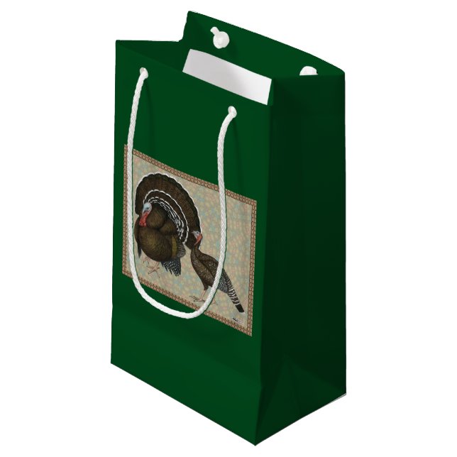 Petit Sac Cadeau Turkeys Standard Bronze Portrait (Devant Angle)