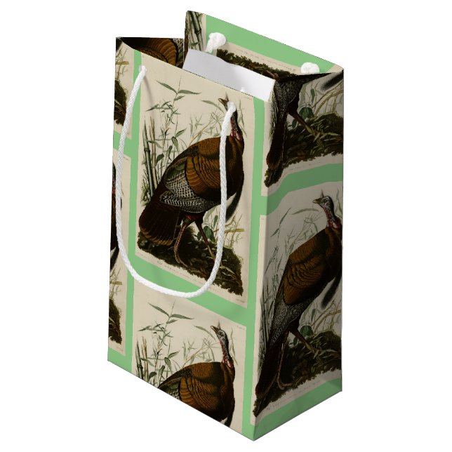 Petit Sac Cadeau Turquie sauvage (mâle) des oiseaux d'Amérique d'Au (Dos Angle)