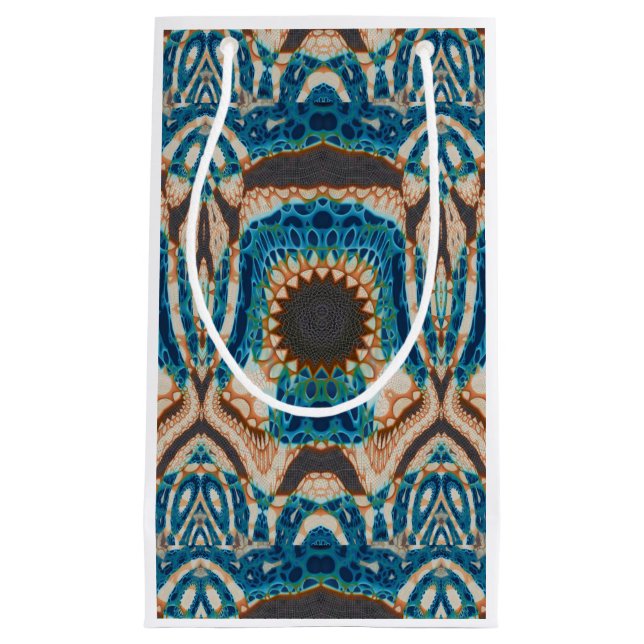 Petit Sac Cadeau Turquoise Gold Sun Southwestern Art (Devant)