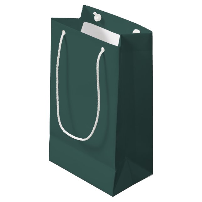 Petit Sac Cadeau Turquoise gris uni (Devant Angle)
