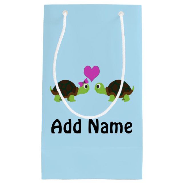 Petit Sac Cadeau Turtle Love (Devant)