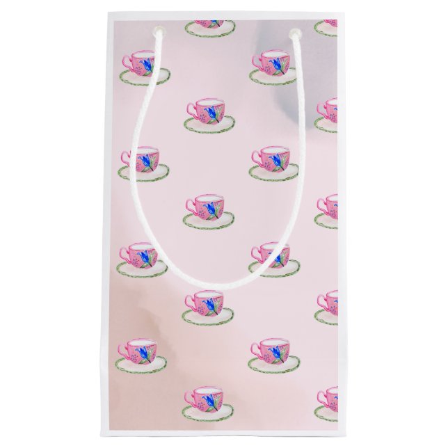 Petit Sac Cadeau Twins Tea pour deux Tea Cup (Devant)