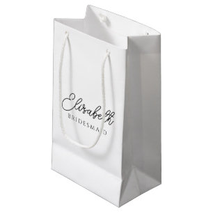 Petit Sac Cadeau Typographie personnalisée de meilleure demoiselle