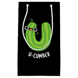 Petit Sac Cadeau U-cumber Funny Concombre Pun de Concombre Dark BG