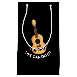 Petit Sac Cadeau Uke Peut Le Faire Drôle Positif Ukelele Pun Dark B