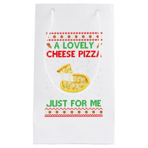 Petit Sac Cadeau Une Jolie Chemise À La Pizza Au Fromage Seul Amusa