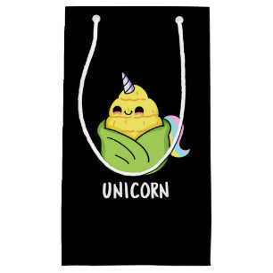 Petit Sac Cadeau Unicorn Funny Baby Corn Pun Dark BG