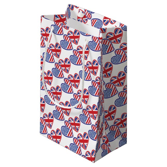 Petit Sac Cadeau USA—Royaume-Uni (Devant Angle)