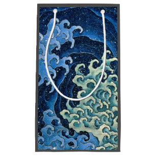 Petit Sac Cadeau Vague féminine de Hokusai Océan Vintage