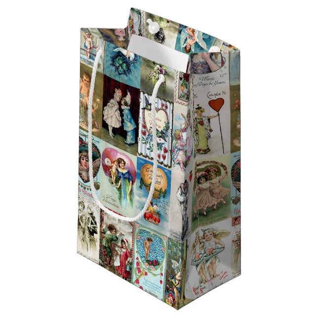 Petit Sac Cadeau Valentine vintage (Devant Angle)