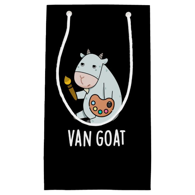 Petit Sac Cadeau Van Goat Amusant Artiste Pun Dark BG (Devant)