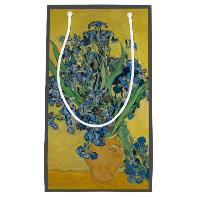 Petit Sac Cadeau Vase Van Gogh avec Iris Classic Impressionnisme (Devant)
