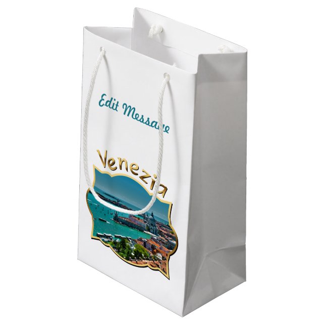 Petit Sac Cadeau Venise, Italie - vue aérienne (Dos Angle)