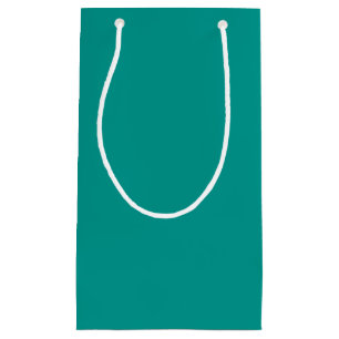 Petit Sac Cadeau Vert sarcelle uni