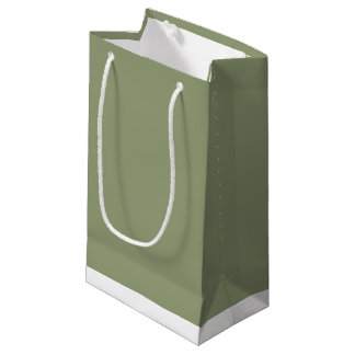 Petit Sac Cadeau Vert sauge Neutre Élégant Uni Couleur unie