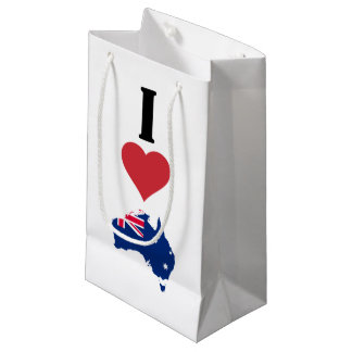 Petit Sac Cadeau Vertical I Love Australia / I Heart Australia