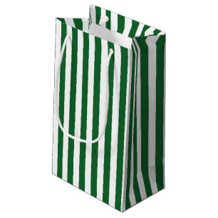 Petit Sac Cadeau Verticale Grandes vertes et blanches