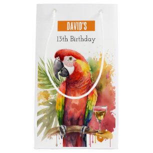 Petit Sac Cadeau Vibes d'été Parrot - Fête d'anniversaire -