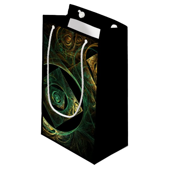 Petit Sac Cadeau Vibrations magiques Art Abstrait (Devant Angle)