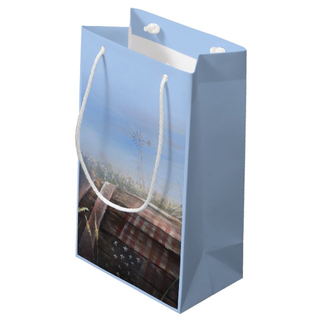 Petit Sac Cadeau Vieux tonneau (Dos Angle)